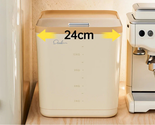 10KG Storage Container – Sealed Cereal, Pet Food, Rice, or Flour Dispenser with Buckle